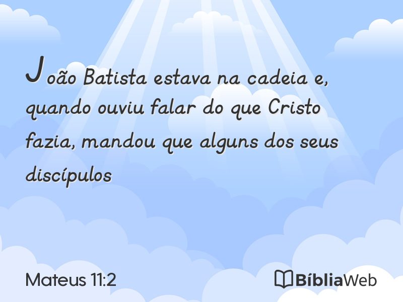Mateus 11:2 em imagem para compartilhar