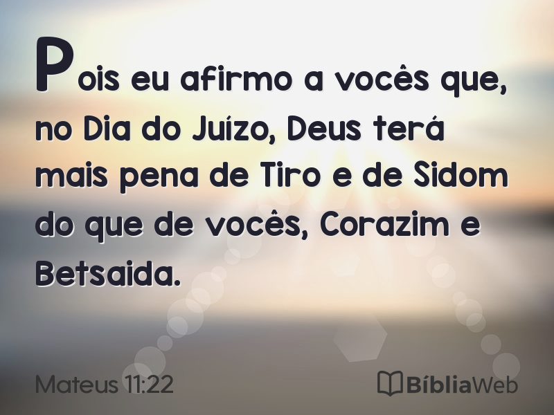 Mateus 11:22 em imagem para compartilhar
