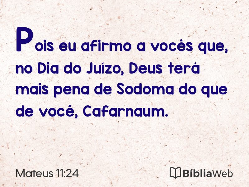 Mateus 11:24 em imagem para compartilhar