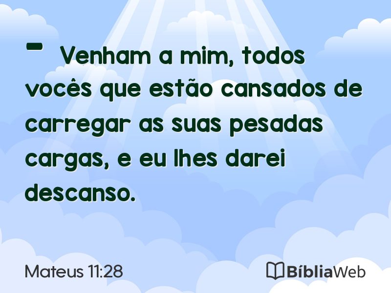 Mateus 11:28 em imagem para compartilhar