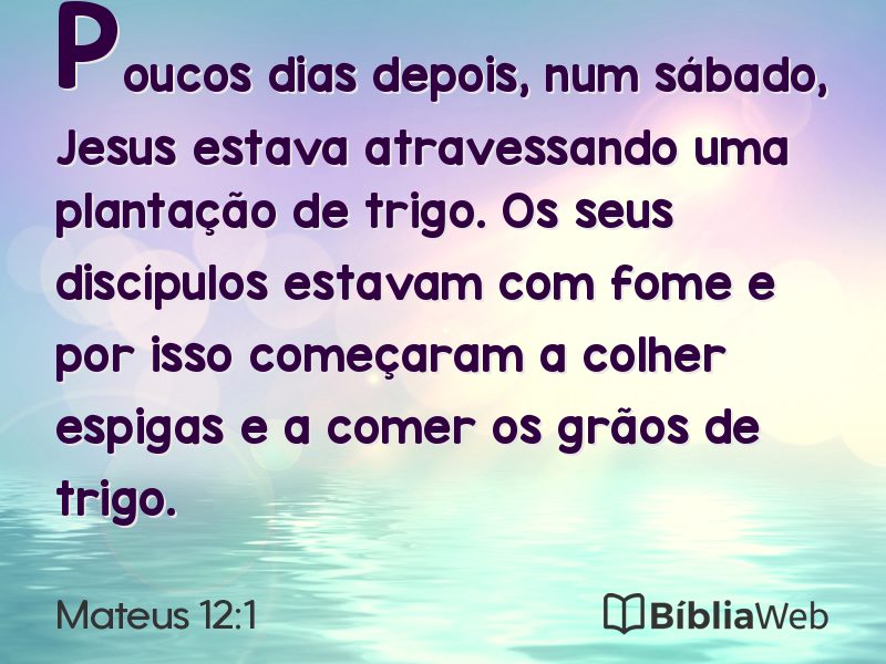 Mateus 12:1 em imagem para compartilhar