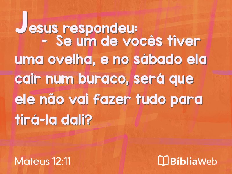 Mateus 12:11 em imagem para compartilhar