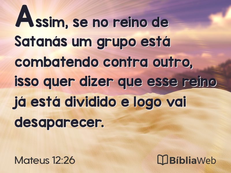 Mateus 12:26 em imagem para compartilhar