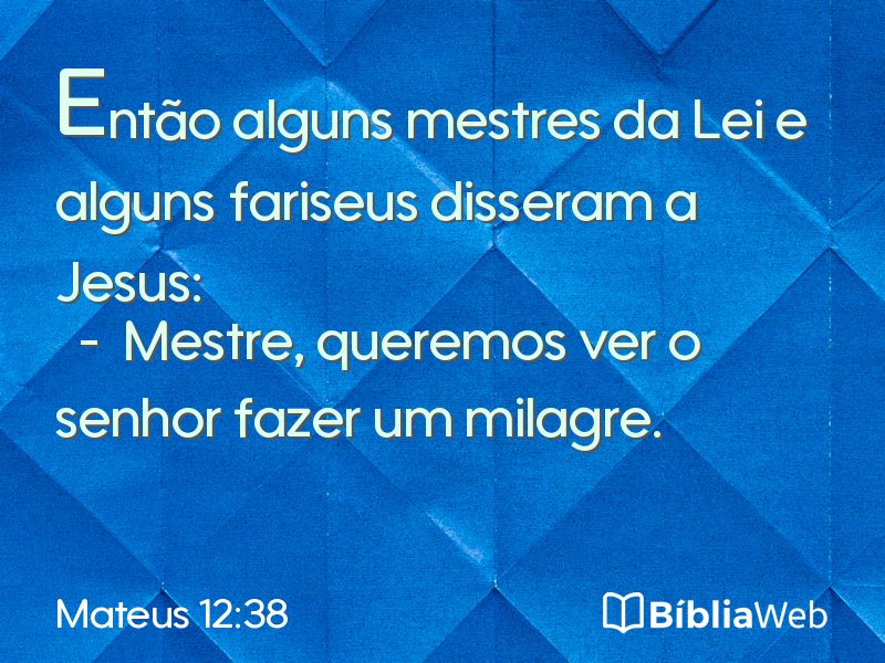 Mateus 12:38 em imagem para compartilhar