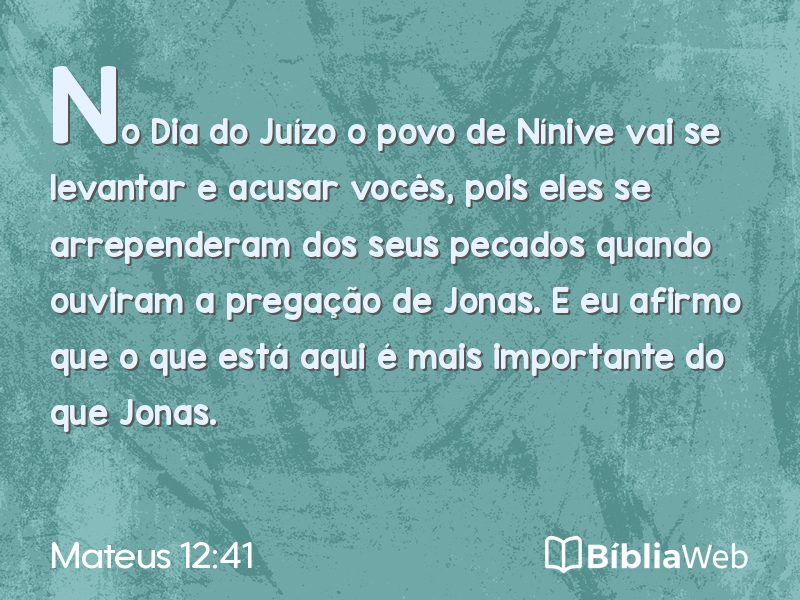 Mateus 12:41 em imagem para compartilhar