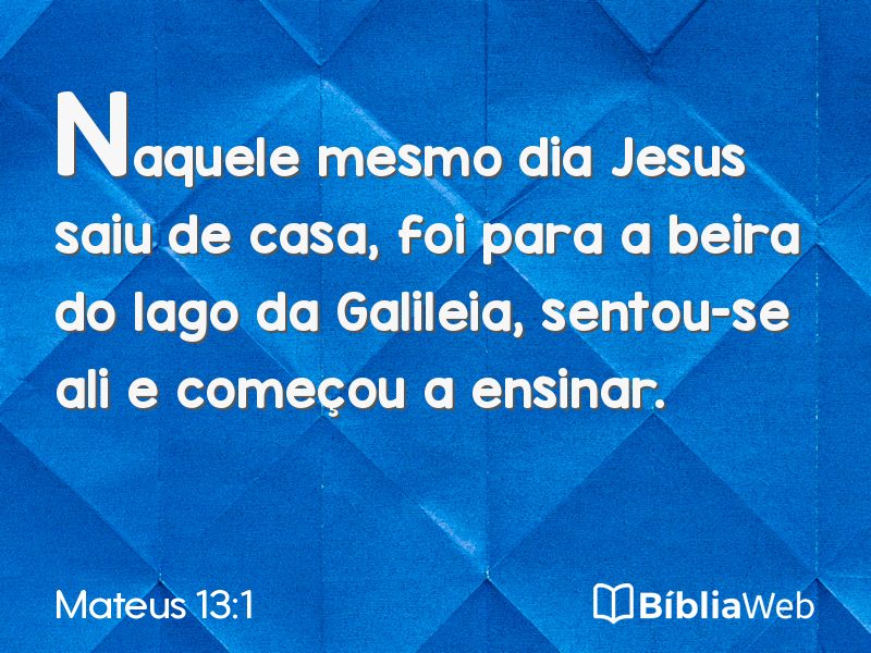 Mateus 13:1 em imagem para compartilhar