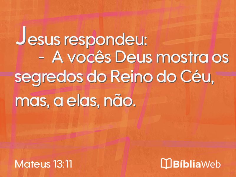 Mateus 13:11 em imagem para compartilhar