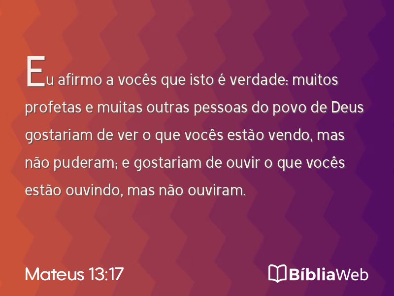 Mateus 13:17 em imagem para compartilhar