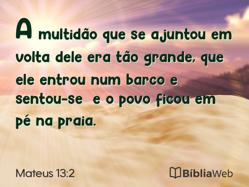 Mateus 13:2 em imagem para compartilhar