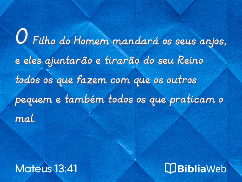 Mateus 13:41 em imagem para compartilhar
