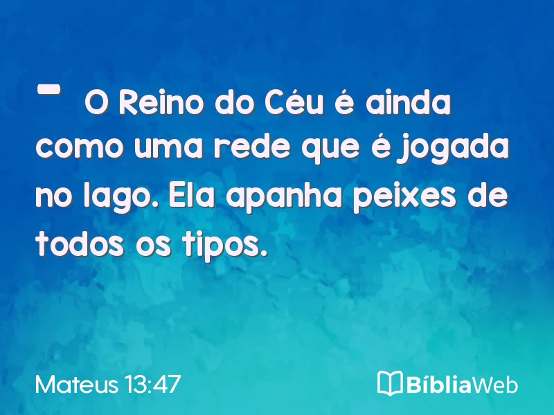 Mateus 13:47 em imagem para compartilhar