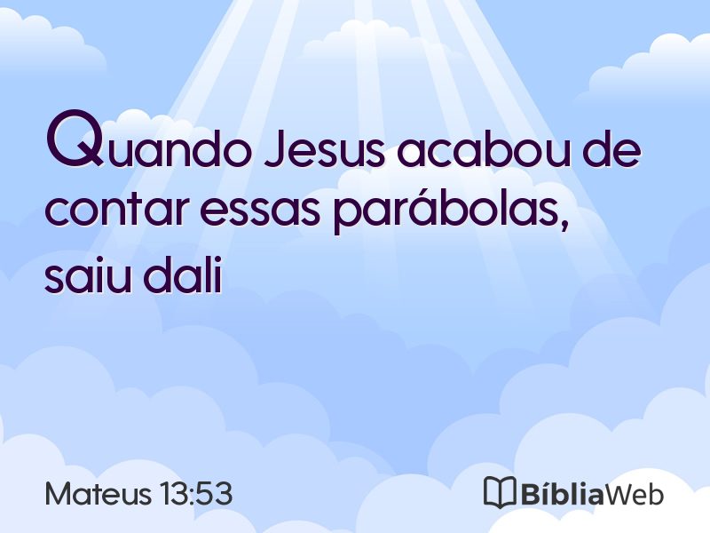 Mateus 13:53 em imagem para compartilhar