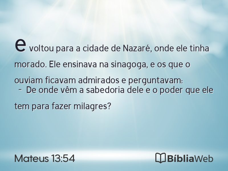 Mateus 13:54 em imagem para compartilhar
