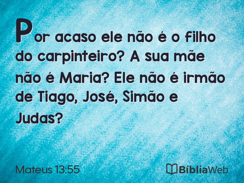 Mateus 13:55 em imagem para compartilhar