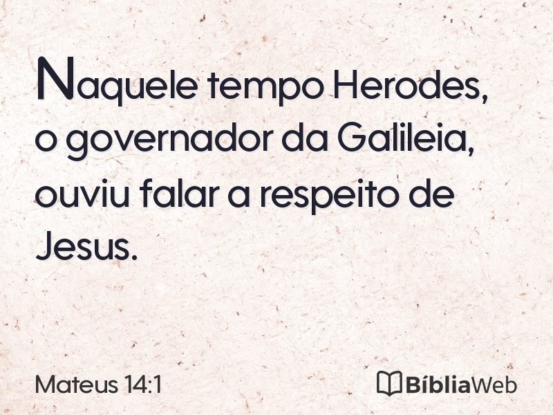 Mateus 14:1 em imagem para compartilhar
