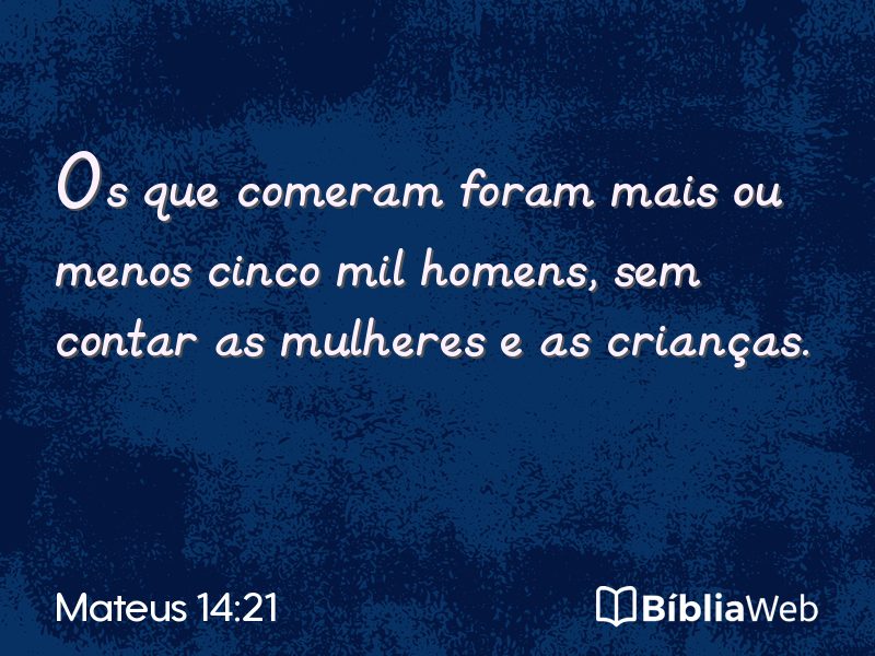 Mateus 14:21 em imagem para compartilhar