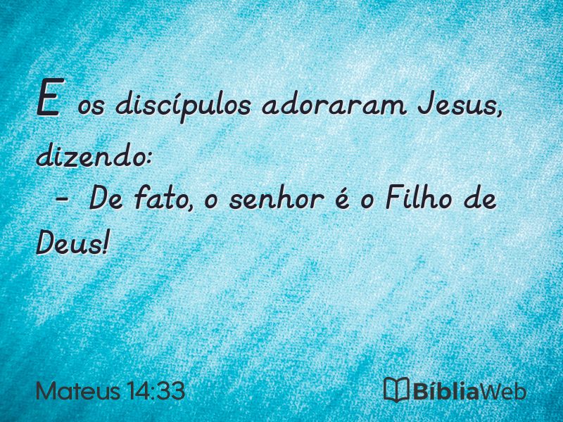 Mateus 14:33 em imagem para compartilhar