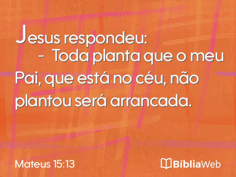 Mateus 15:13 em imagem para compartilhar