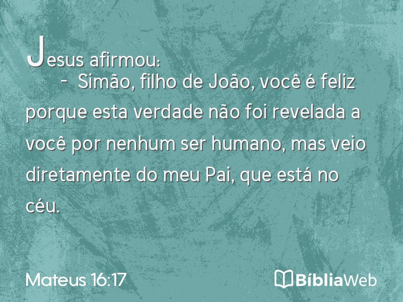 Mateus 16:17 em imagem para compartilhar