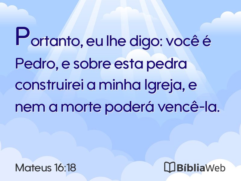 Mateus 16:18 em imagem para compartilhar