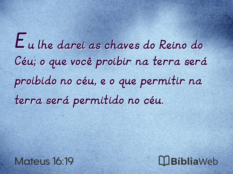 Mateus 16:19 em imagem para compartilhar