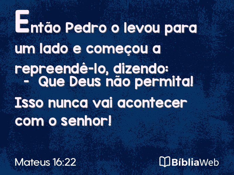 Mateus 16:22 em imagem para compartilhar