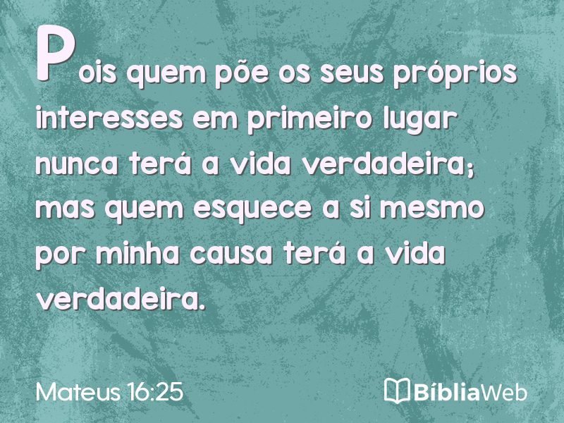Mateus 16:25 em imagem para compartilhar