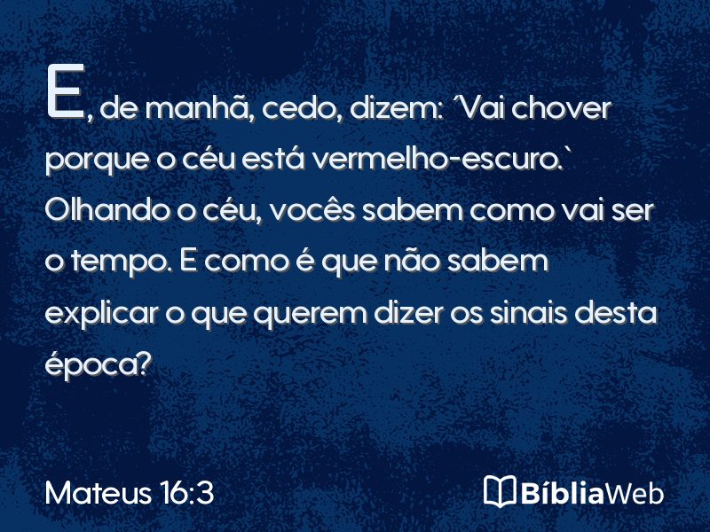 Mateus 16:3 em imagem para compartilhar
