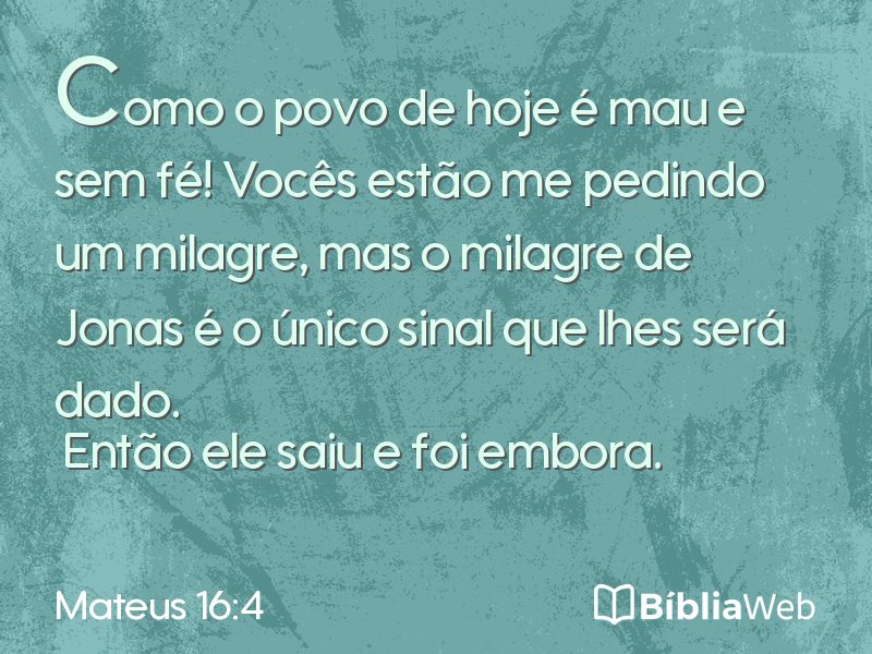 Mateus 16:4 em imagem para compartilhar