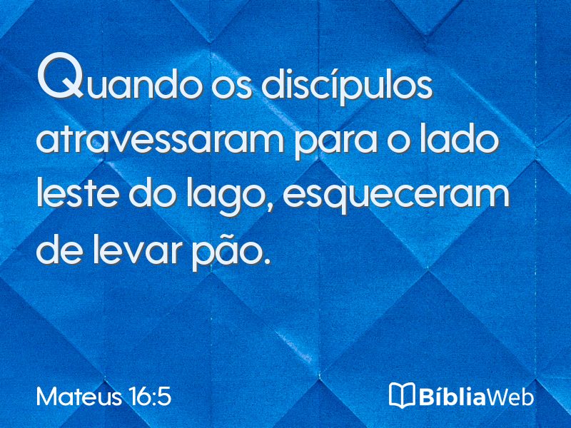 Mateus 16:5 em imagem para compartilhar