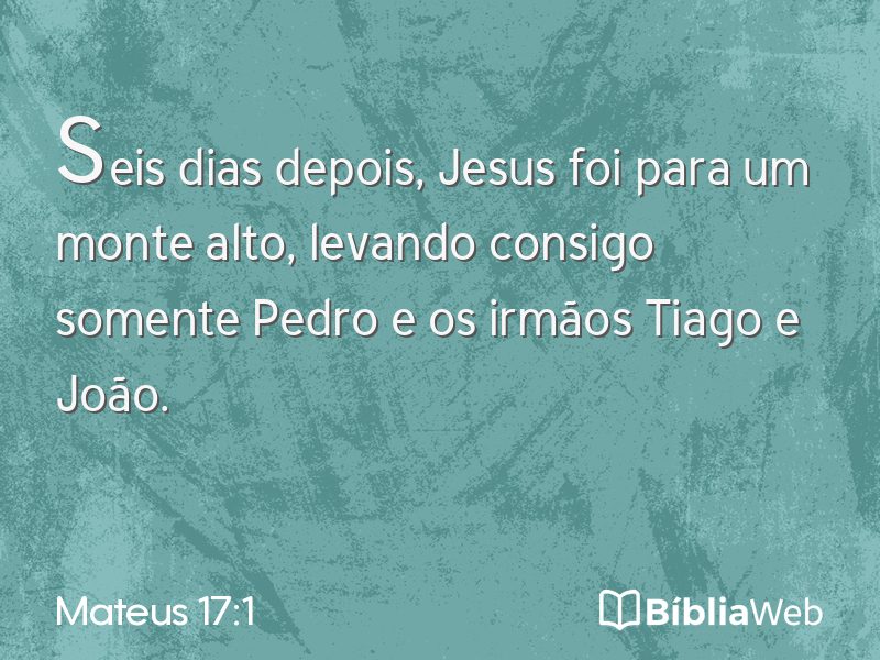 Mateus 17:1 em imagem para compartilhar