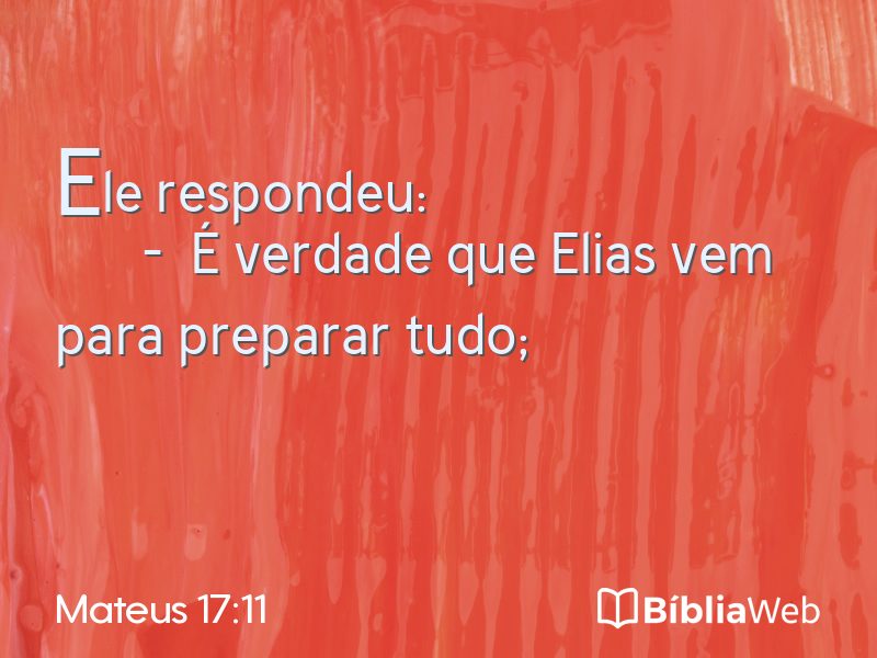 Mateus 17:11 em imagem para compartilhar