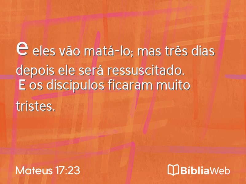 Mateus 17:23 em imagem para compartilhar