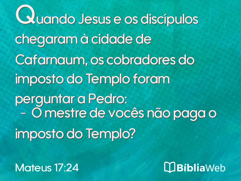 Mateus 17:24 em imagem para compartilhar