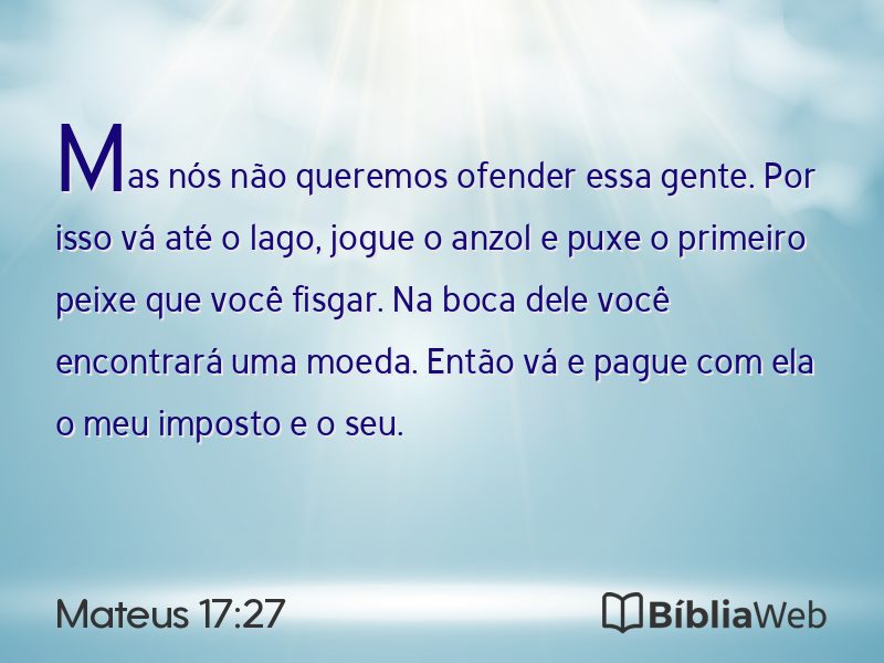 Mateus 17:27 em imagem para compartilhar