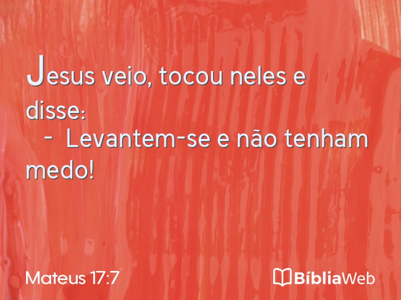 Mateus 17:7 em imagem para compartilhar