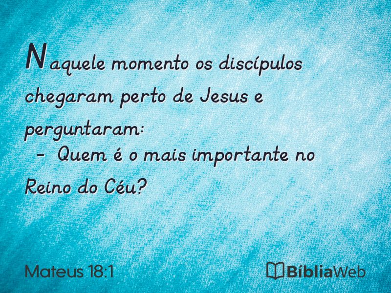 Mateus 18:1 em imagem para compartilhar