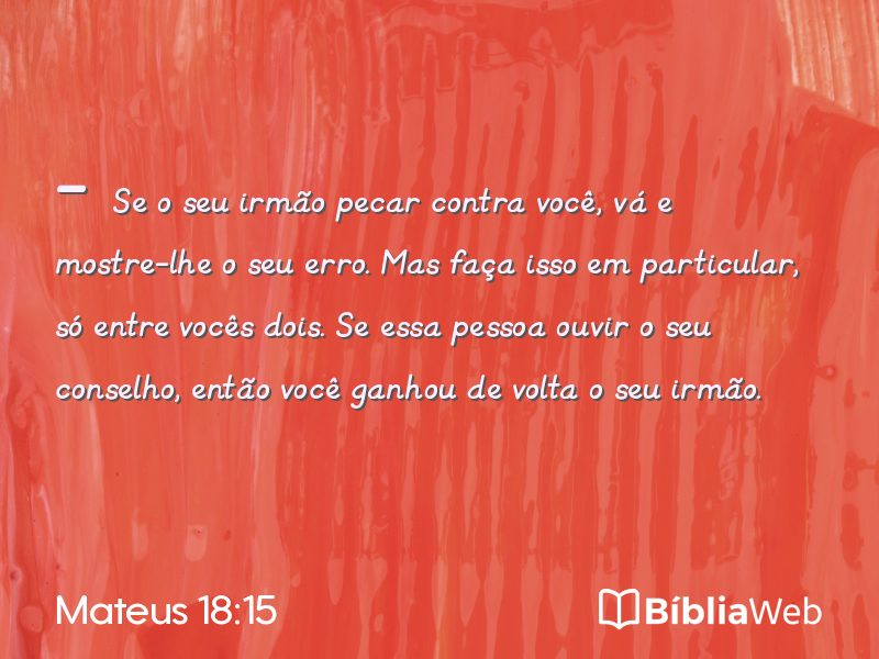 Mateus 18:15 em imagem para compartilhar