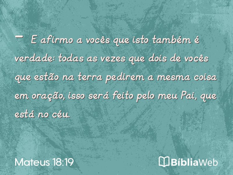 Mateus 18:19 em imagem para compartilhar
