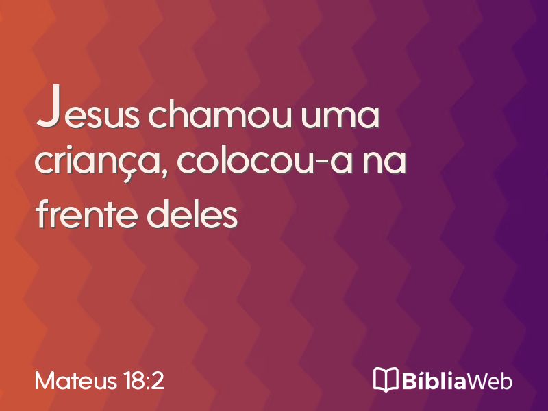 Mateus 18:2 em imagem para compartilhar