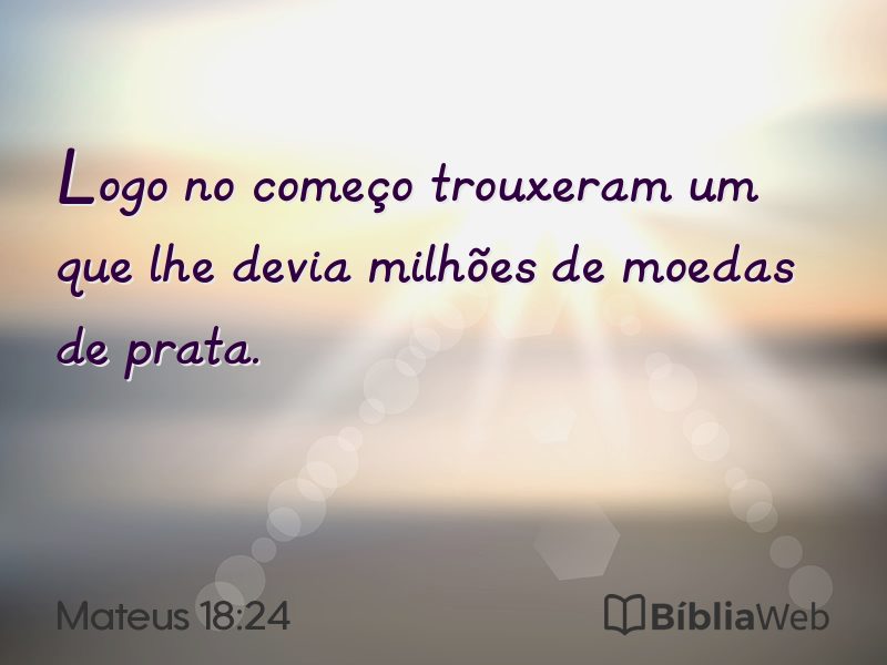 Mateus 18:24 em imagem para compartilhar