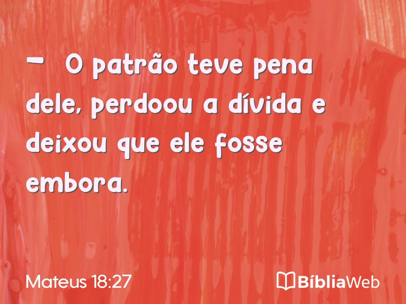 Mateus 18:27 em imagem para compartilhar