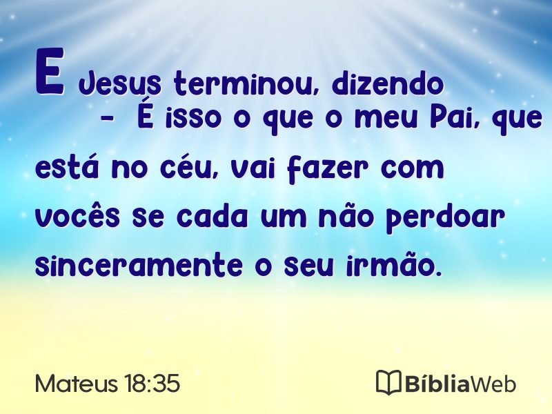 Mateus 18:35 em imagem para compartilhar