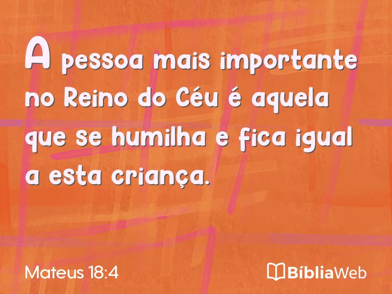 Mateus 18:4 em imagem para compartilhar