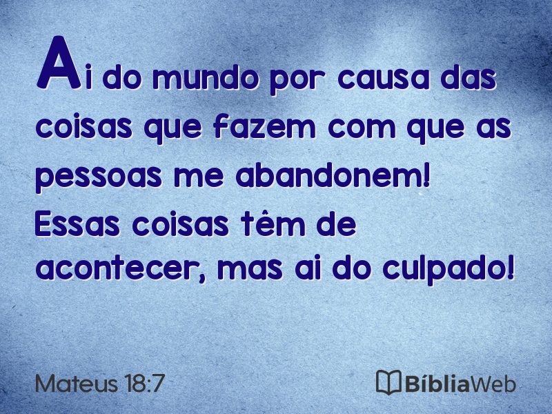 Mateus 18:7 em imagem para compartilhar