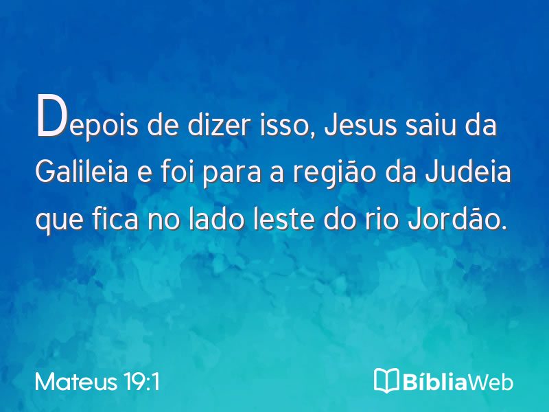 Mateus 19:1 em imagem para compartilhar