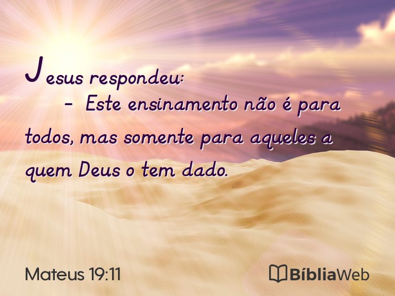 Mateus 19:11 em imagem para compartilhar