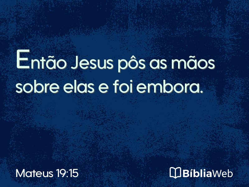 Mateus 19:15 em imagem para compartilhar