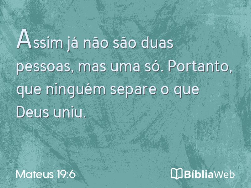 Mateus 19:6 em imagem para compartilhar