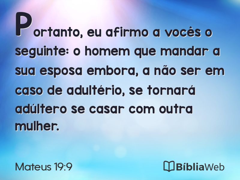 Mateus 19:9 em imagem para compartilhar